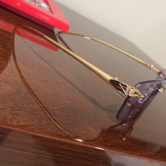 Rimless Cheetah Vintage Sunglasses - Picture 4 of 8